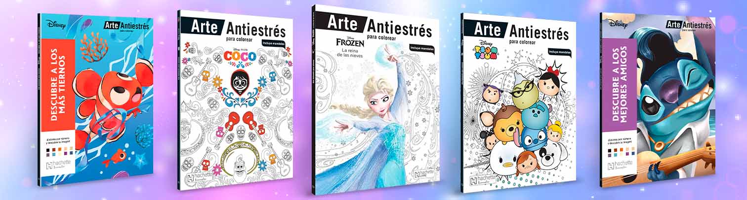 Stitch y Frozen para colorear y más libros antiestrés de Disney