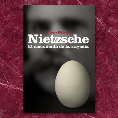 La portada de un libro titulado "Nietzsche El nacimiento de la tragedia".