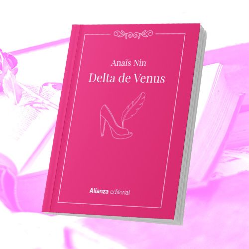 La portada de un libro rosa titulado "Delta de Venus" de Anaïs Nin.