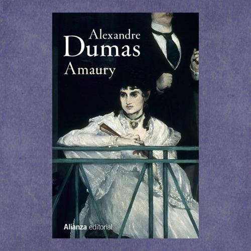 La portada del libro "Amaury" de Alexandre Dumas.
