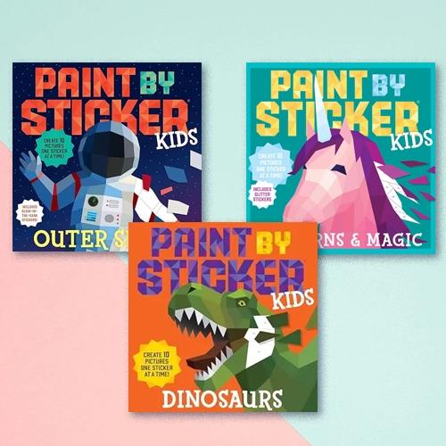 Tres libros "Paint by Sticker Kids".