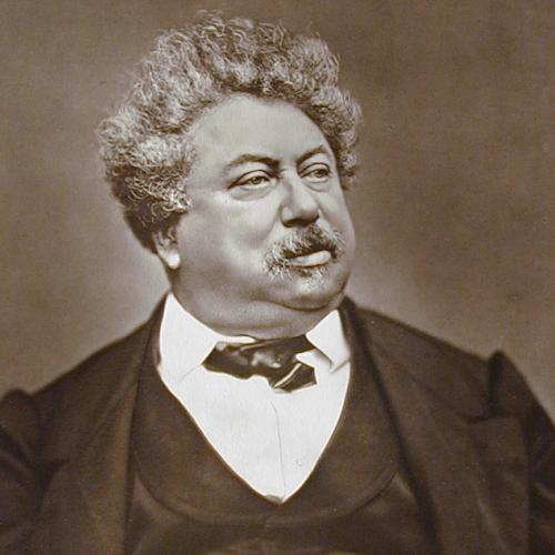 Retrato del escritor francés Alexandre Dumas.