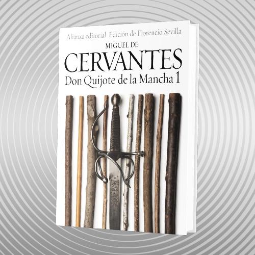 Portada del libro Don Quijote de la Mancha de Miguel de Cervantes.