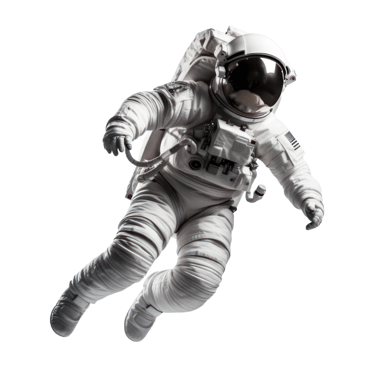 Astronaut floating in space