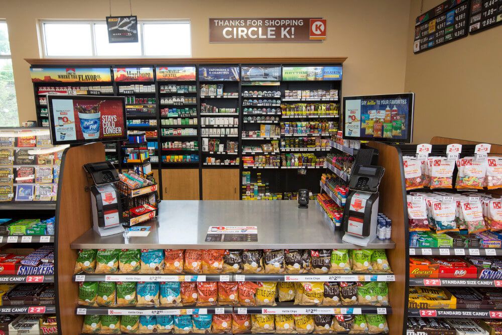 Circle K point of sale with digital ad placement