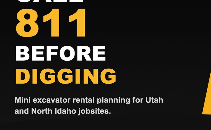 Call 811 before renting a mini excavator blog card