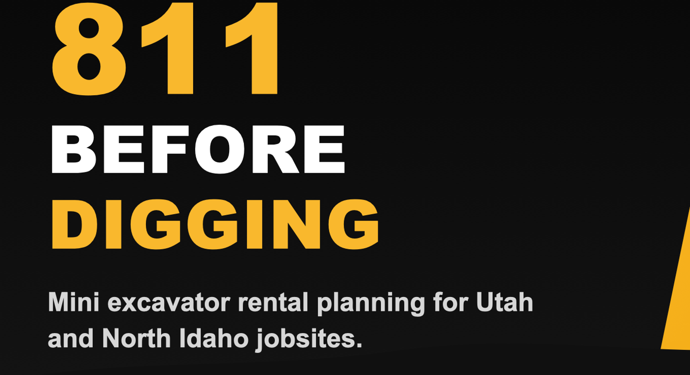 Call 811 before renting a mini excavator blog card