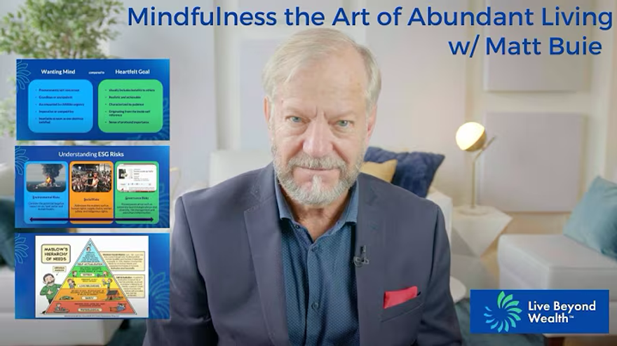 Video thumbnail for Matt Buie's talk on mindfulness and abundant living.