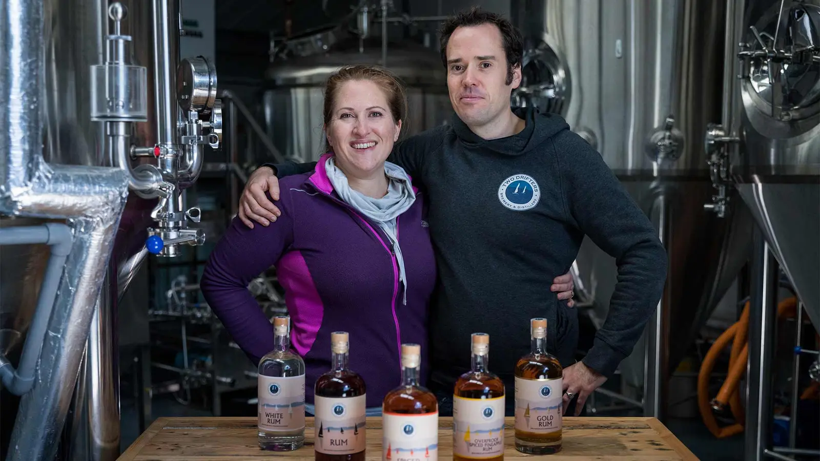 Two Drifters Distillery founders, Russ and Gemma