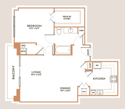 Example floor plan of apartment