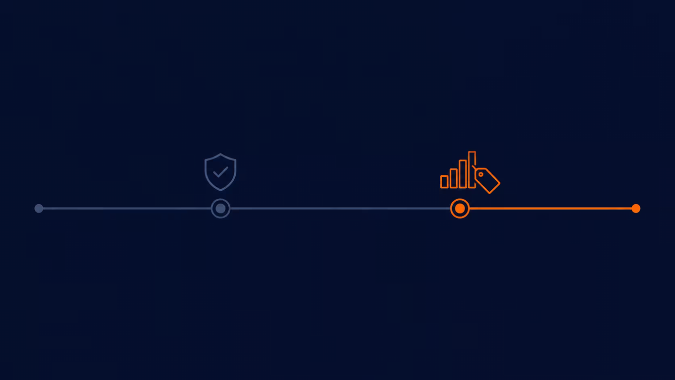 Timeline showing month one over the limit triggers a grace period, month two over triggers a recurring bandwidth add-on