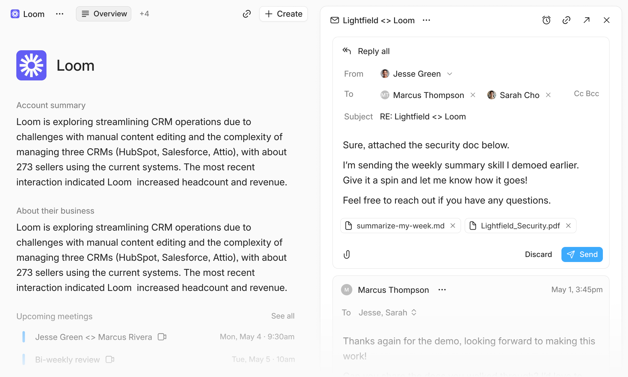 Email Conversations View