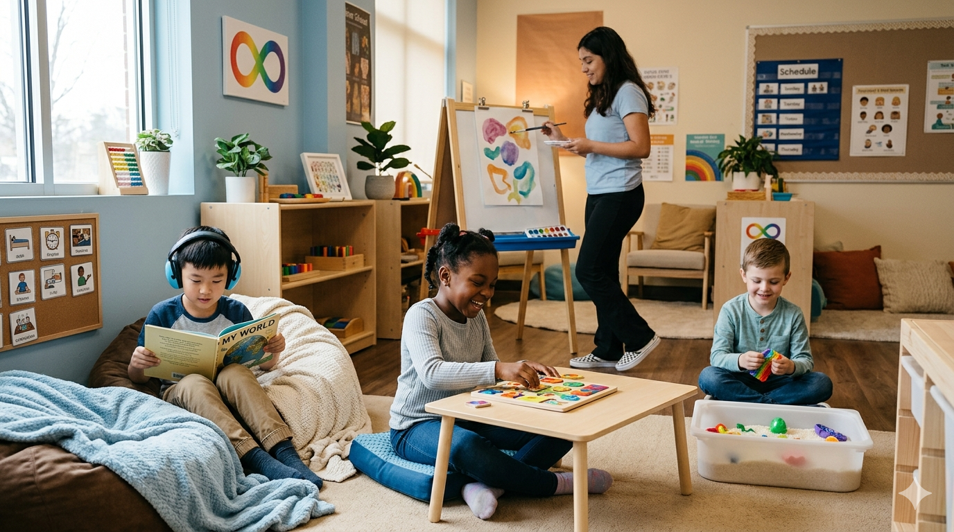 Neurodivergent children togther