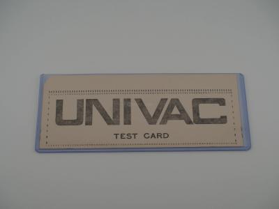 UNIVAC Punchcard Test Card