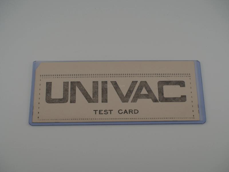 UNIVAC Punchcard Test Card