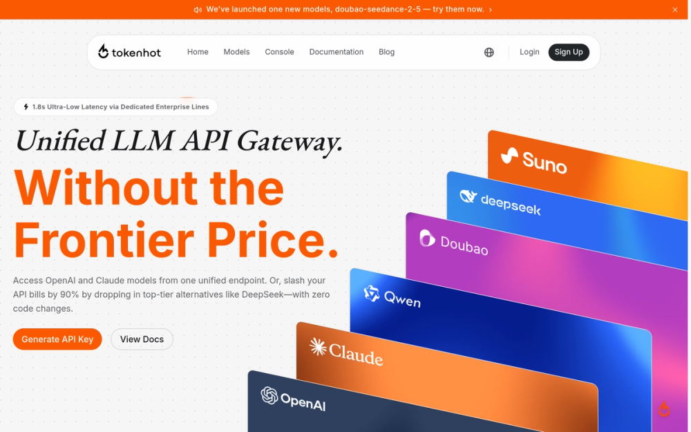 image of Tokenhot LLM API Gateway