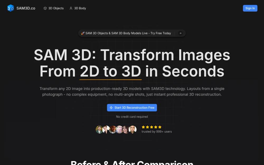 image of SAM3D.co