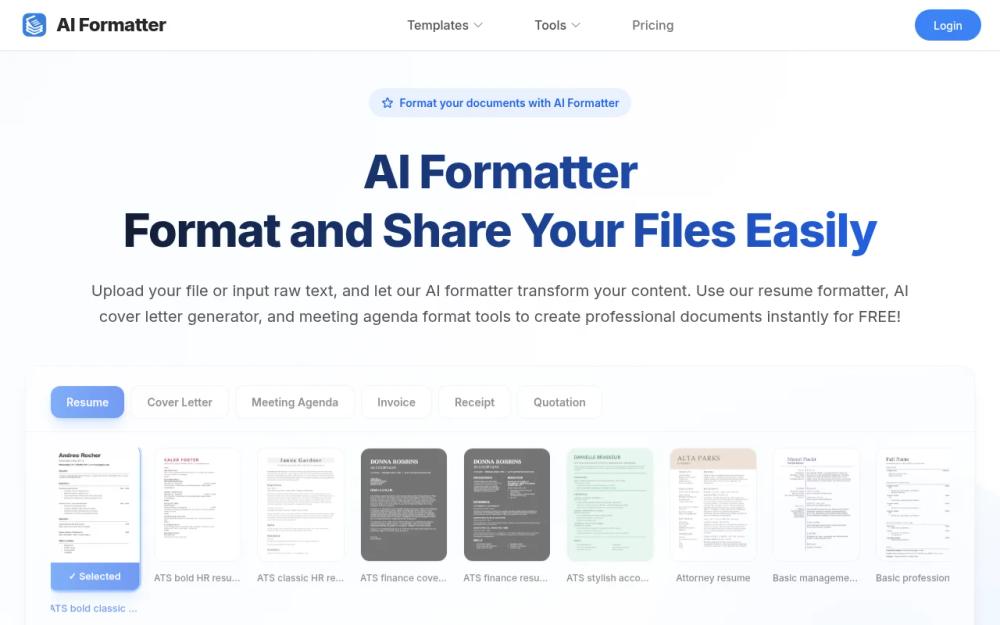 image of AI Formatter