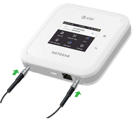 TS9 adapters connected to the similar Nighthawk M6