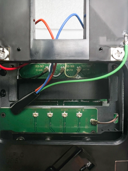 Taping together the stock U.Fl antenna cables.