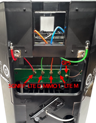 The T-Mobile Gateway's five U.FL cables and ports