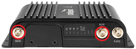 SMA ports on the Cradlepoint COR IBR900