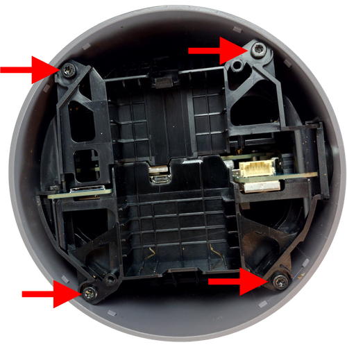 Remove the four T10 screws securing the outer casing in each corner