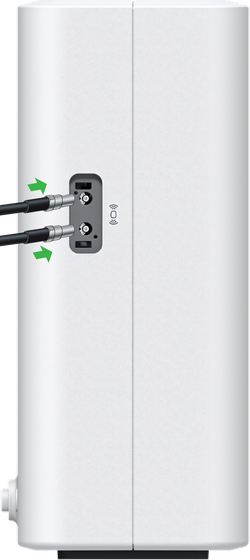 TS9 adapters connected to the Inseego FG2000
