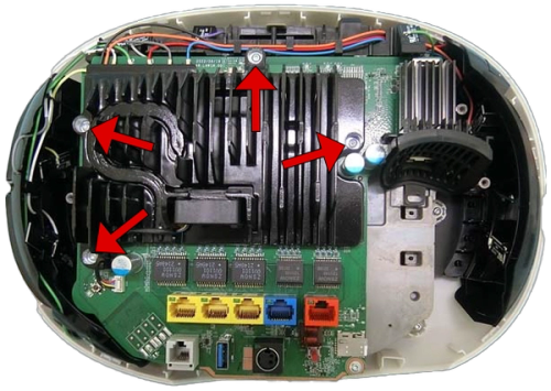 Removing the back plate from the outer cover.