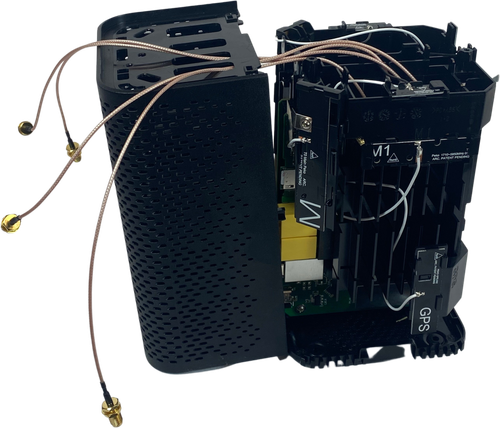 Route your pigtail adapters through the vent ports on one of the outer covers.
