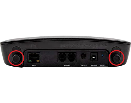SMA ports on the AT&T Wireless Internet IFWA40