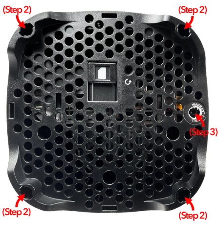 Unscrew the five T10 screws from the bottom cover