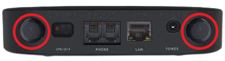 SMA ports on the AT&T Wireless Internet MF279