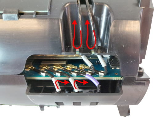 Disconnect the U.FL cables for the internal antennas