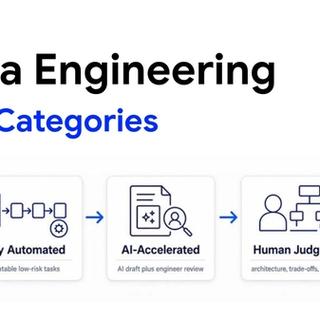Three categories of data engineering work human judgment, AI acceleration, full automation