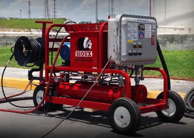 Red pressure washer