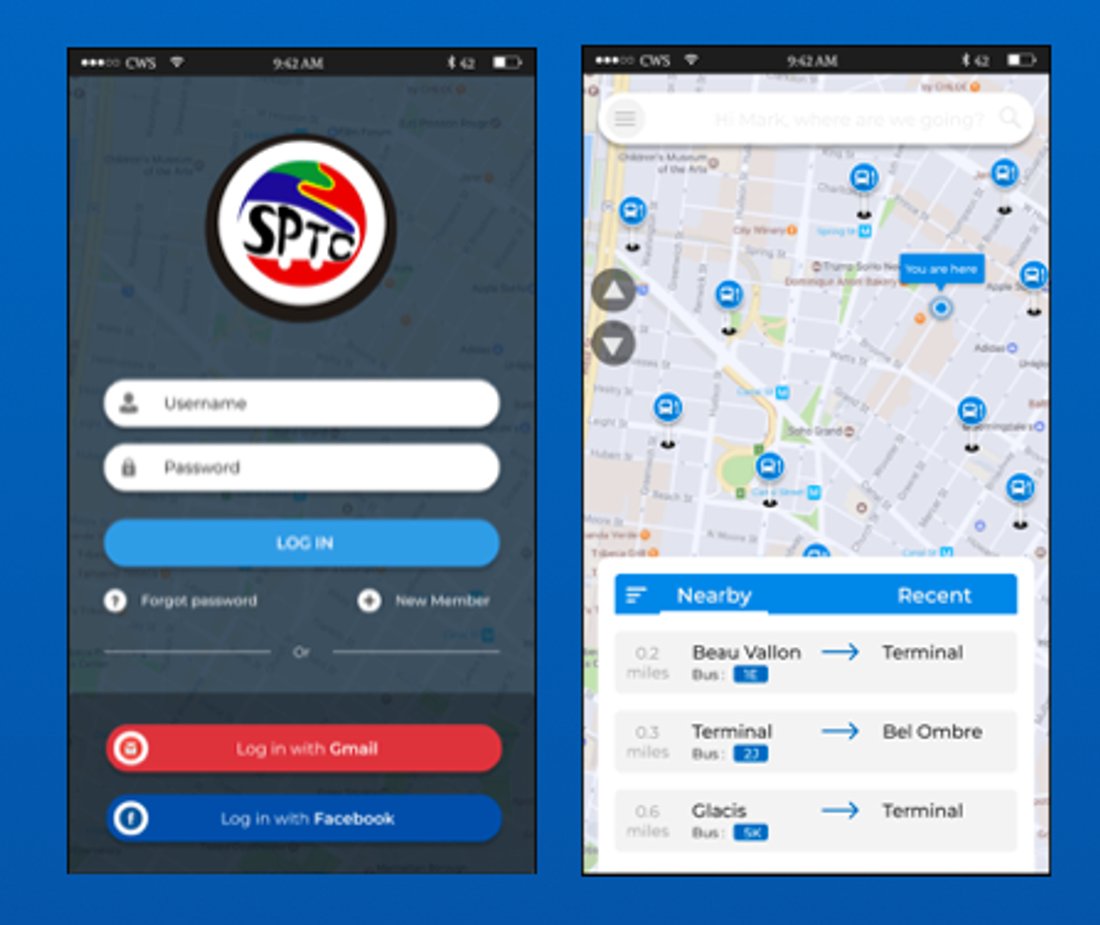 SPTC Public Transit App screenshot