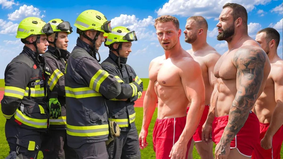 Tuhle youtube bitvu MUSÍTE vidět! Aleš Lamka a fitnessáci tentokrát vyzvali HASIČE!