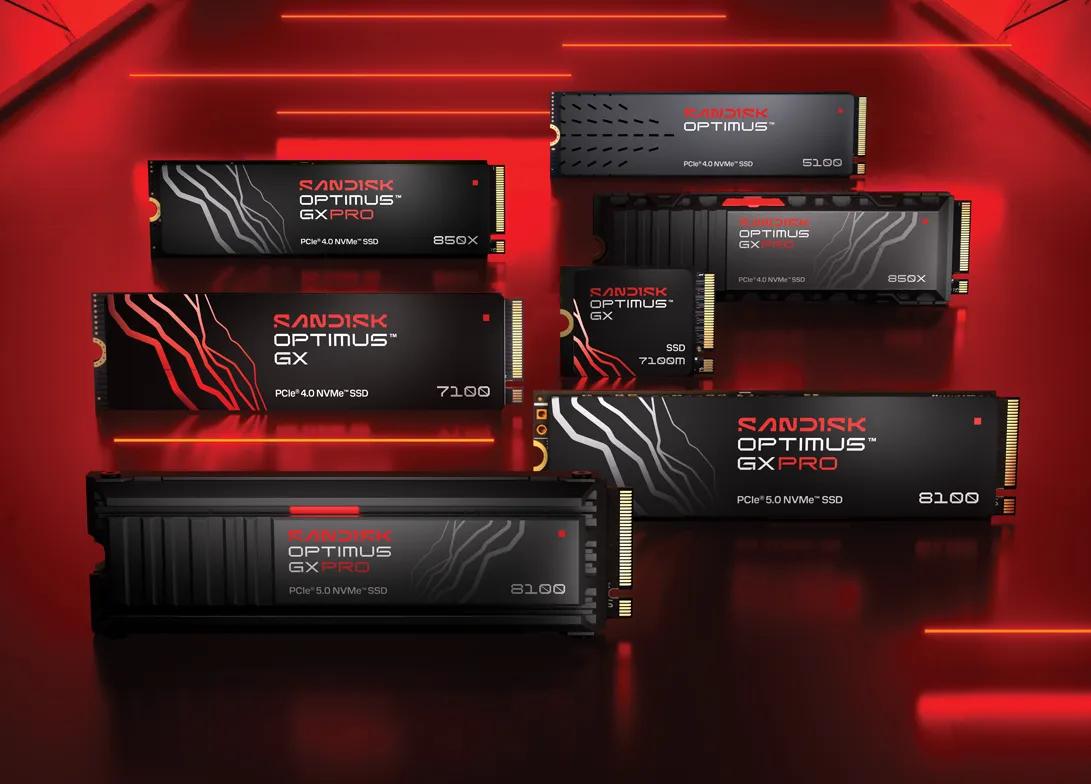 Sandisk mění značku SSD disků WD_BLACK™ a WD Blue® NVMe™ na SANDISK Optimus™