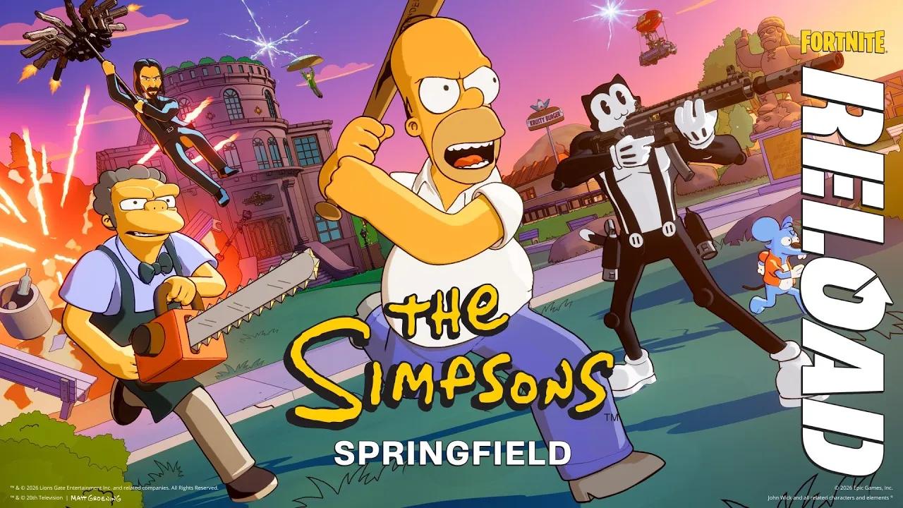 Homer hlásí návrat! Fortnite Reload láká na mapu Springfieldu i unikátní skin