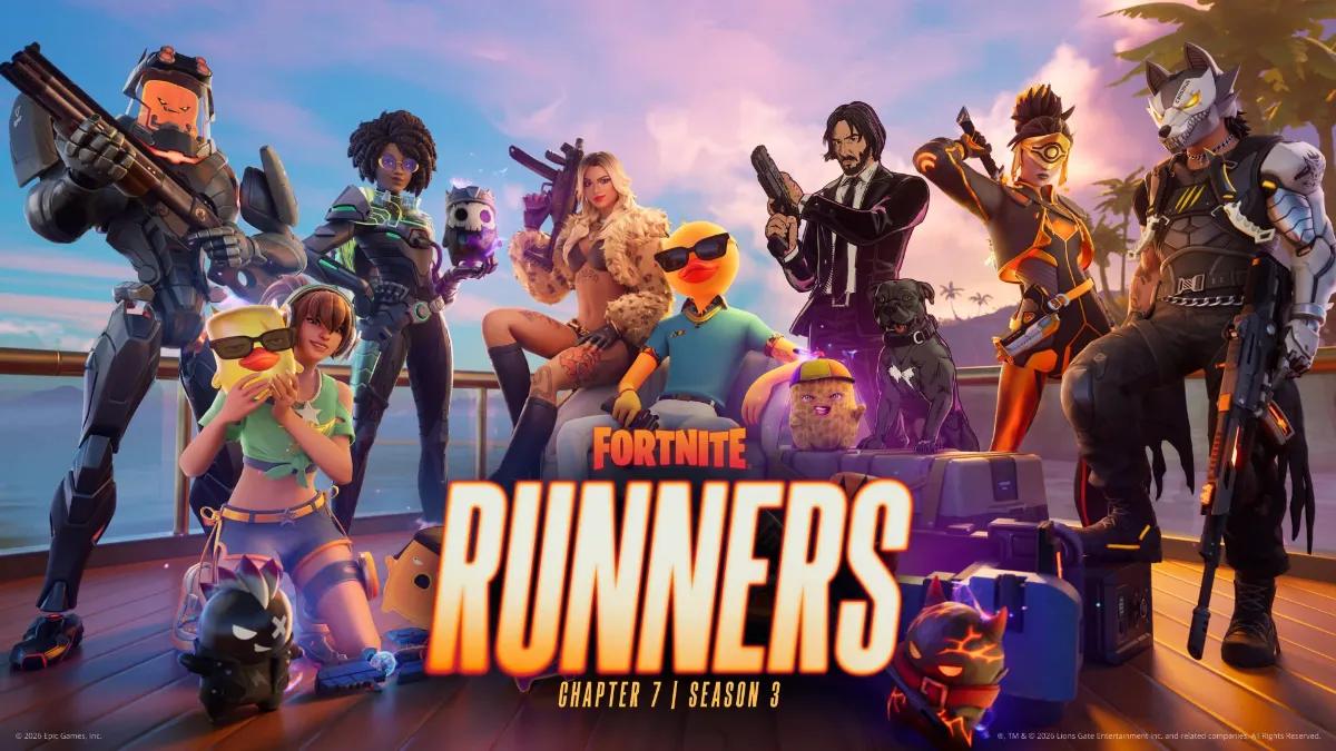 Nová sezóna Runners ve Fortnite přinese zvířecí parťáky s brutální silou
