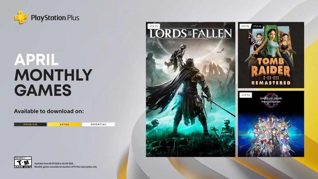 PlayStation Plus přidá v dubnu Lords of the Fallen i první Tomb Raidery