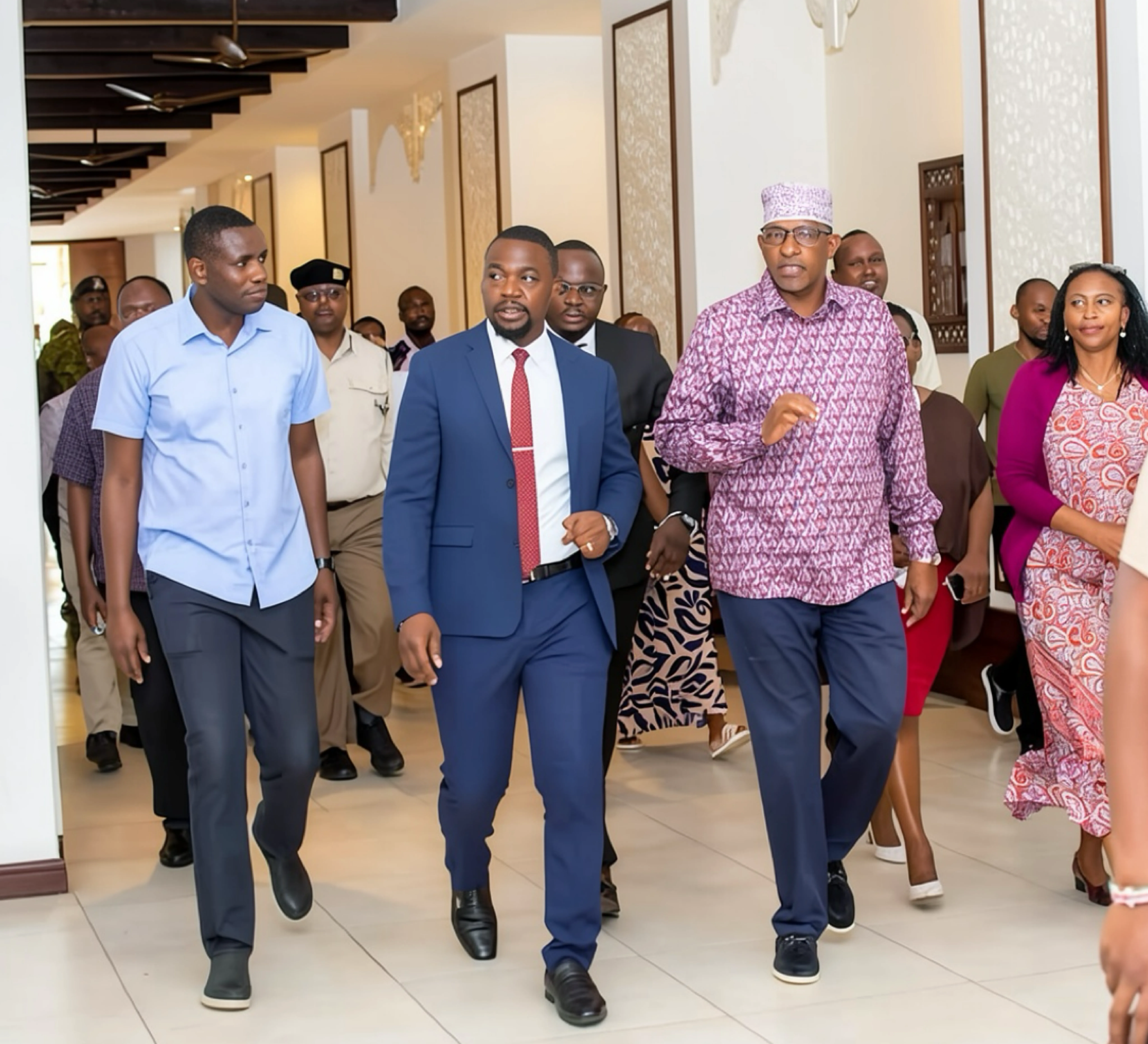 Health CS Aden Duale accompanied by KMPDU officials and his two PSes Dr Ouma Oluga and Mary Muthoni at a past event 
