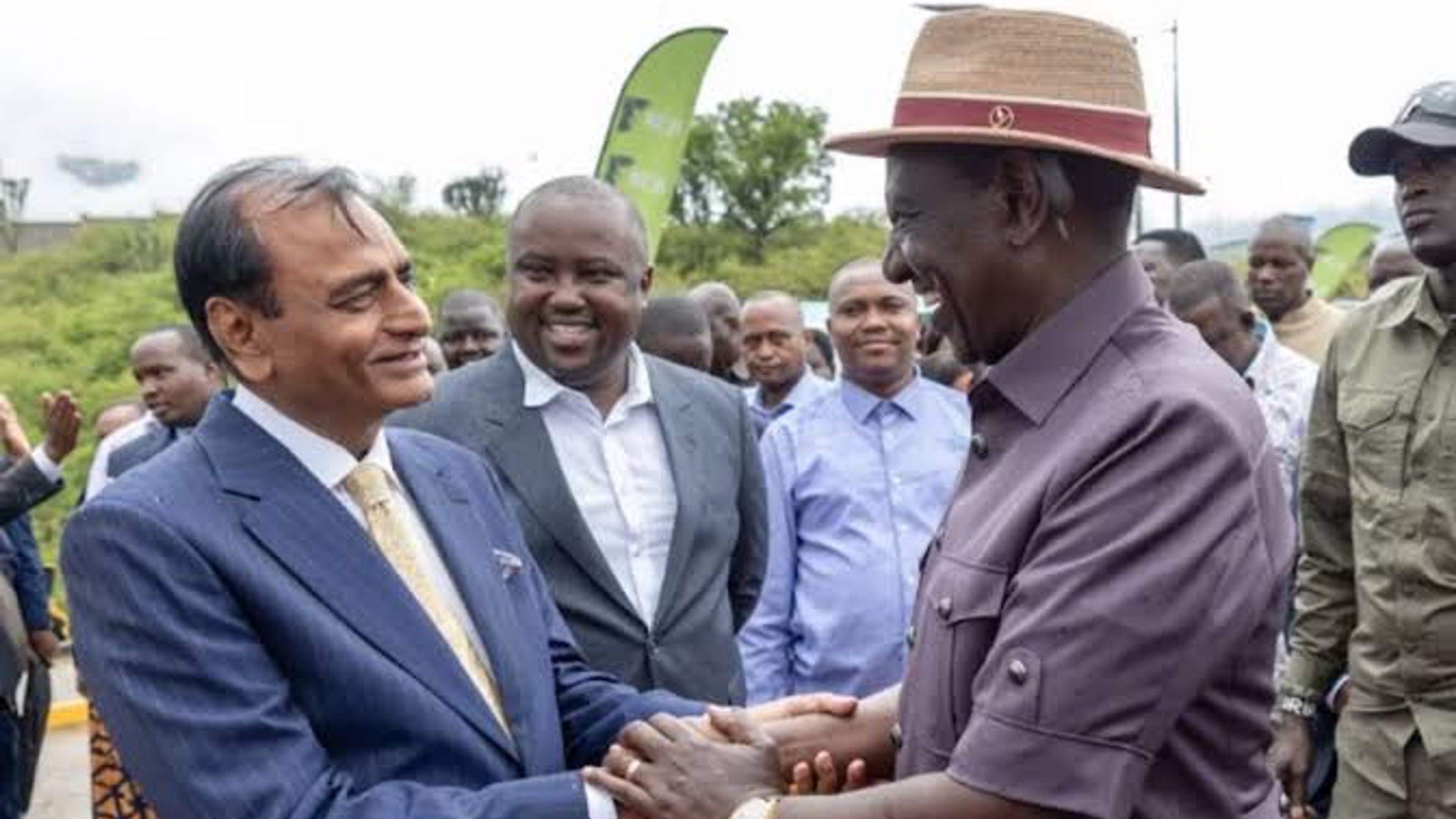 President Ruto and Devki Group Chairman Narendra Naval: This is one of the three firms locked in a quiet but fierce Sh133B battle to control the cement sector