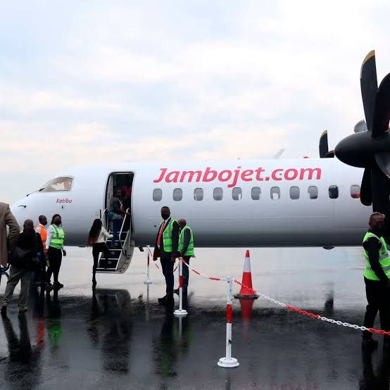 Passengers boarding Kenya Airways aircraft from JKIA