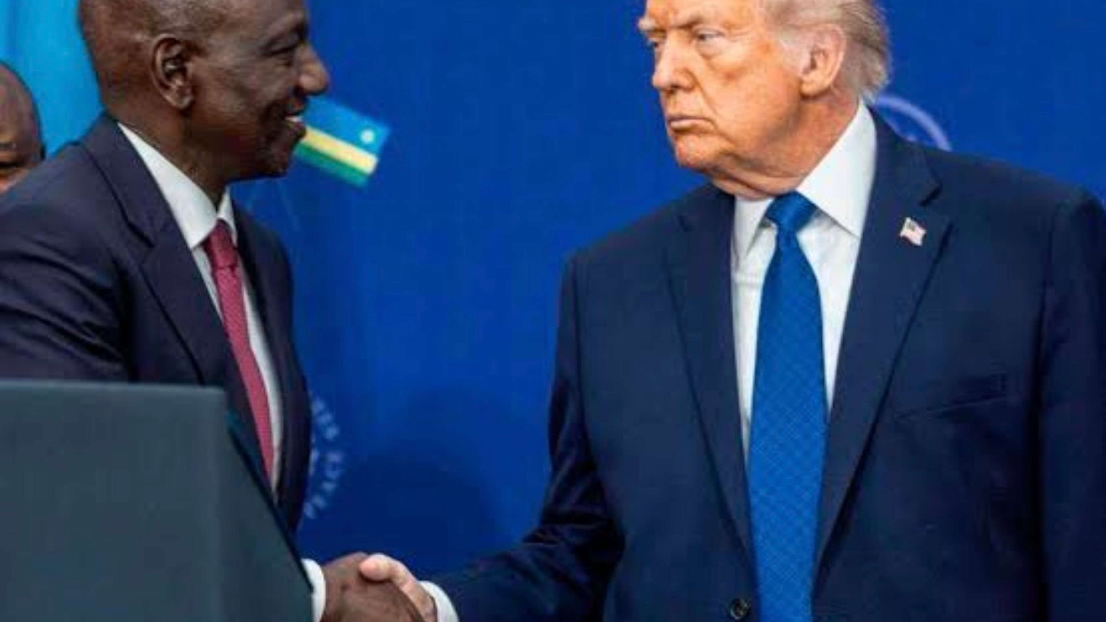 President Ruto and his U.S counterpart Donald Trump at a past event in Washington DC: U.S has paused all immigrant visa issuance