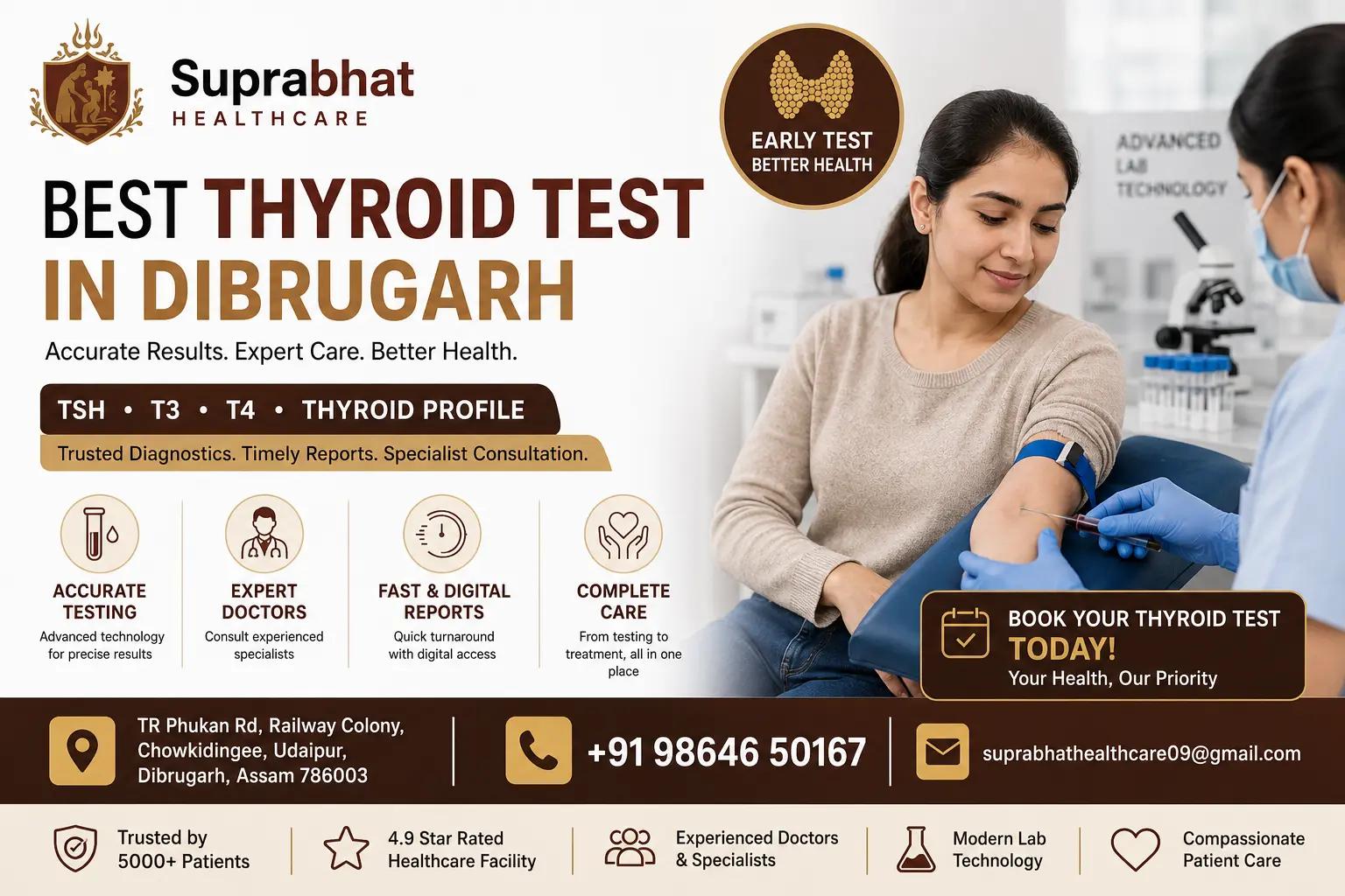 Best Thyroid Test in Dibrugarh: Where to Get Accurate Results and Expert Care