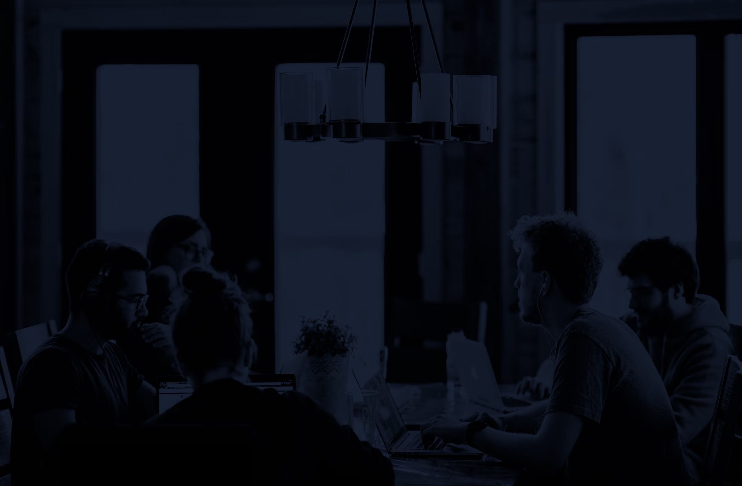 Co-workers at a table