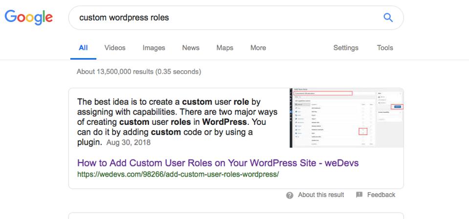 Example featured snippet from 2019, taken from Search Engine Watch