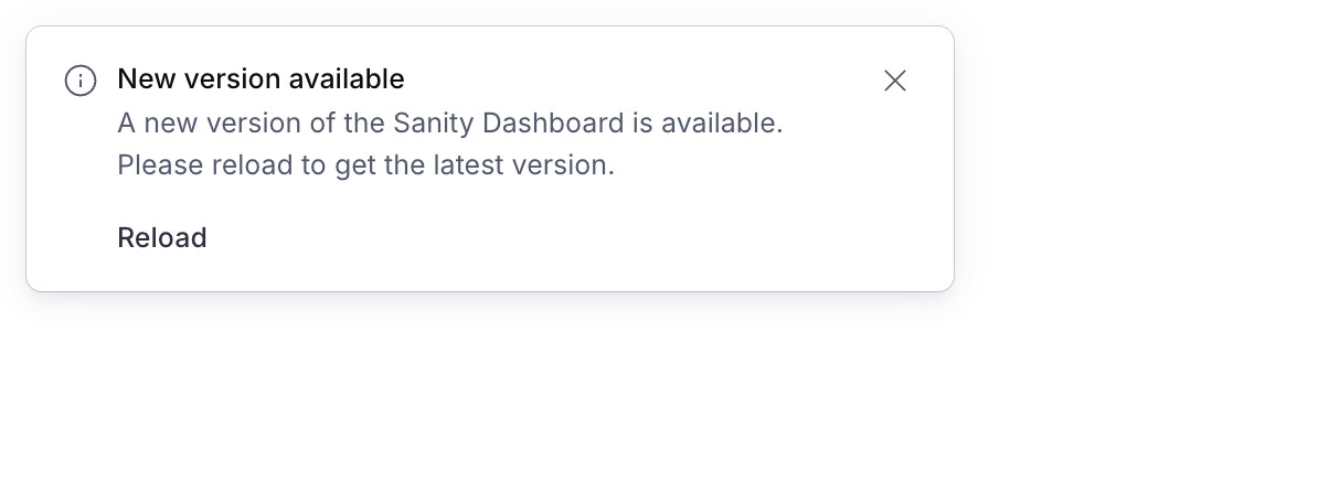 New version notifier in Dashboard